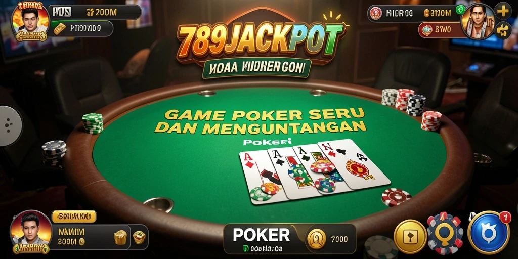 Tampilan antarmuka utama 789JACKPOT dengan fungsi Poker yang menarik.