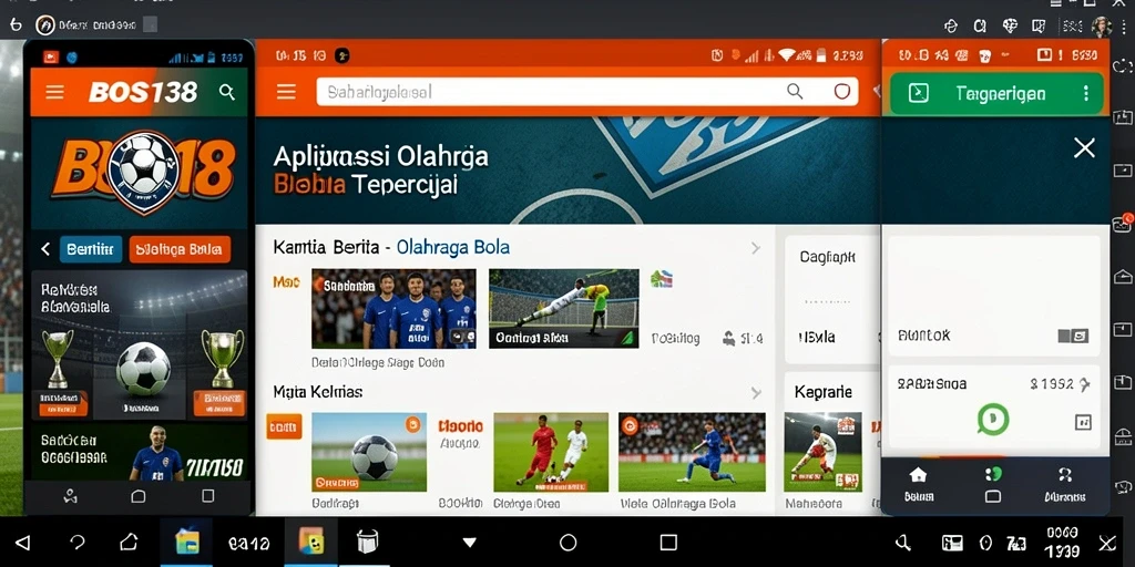 Antarmuka aplikasi BOS138 yang sederhana dan informatif.