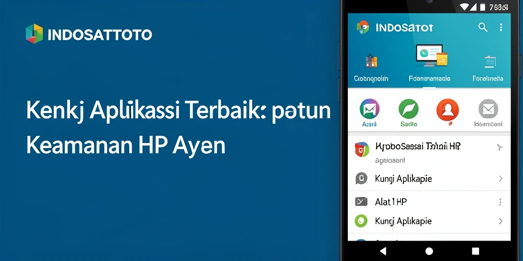 Tampilan antarmuka utama aplikasi INDOSATTOTO dengan fungsi Kunci Aplikasi.