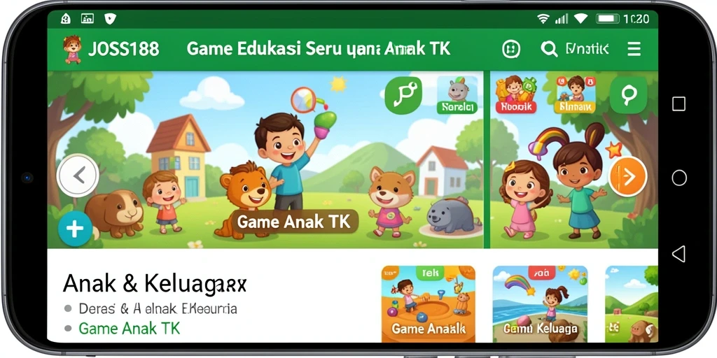 Tampilan antarmuka JOSS188 yang ceria dan edukatif.