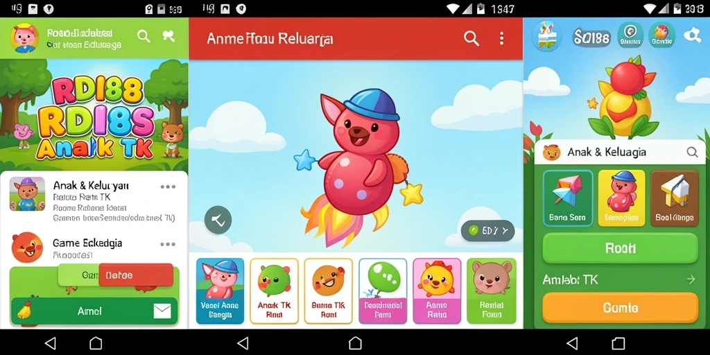Tampilan antarmuka RDI88 yang ramah anak dan penuh warna.