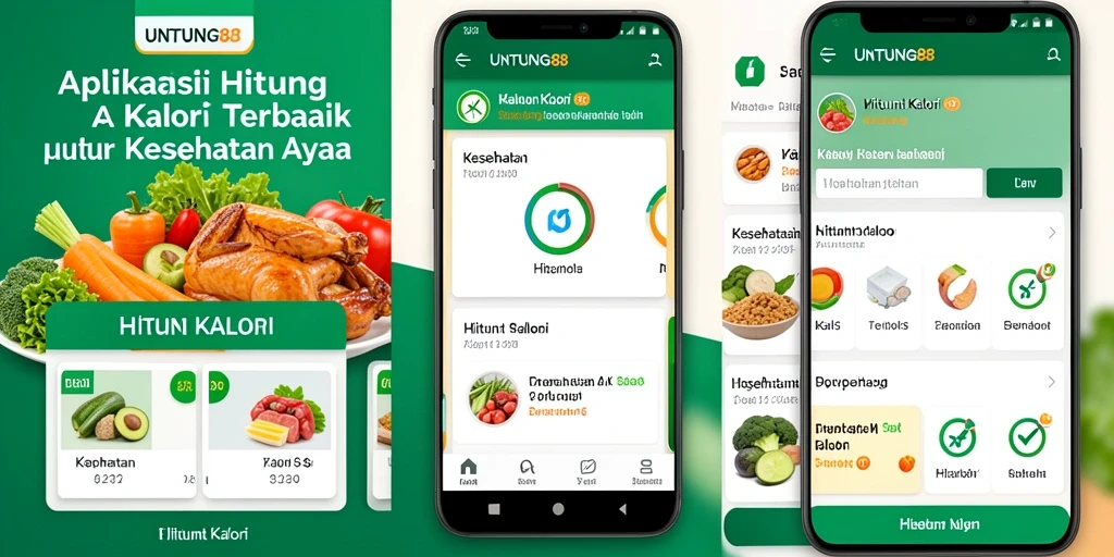 Tampilan antarmuka aplikasi UNTUNG88 yang menarik untuk Hitung Kalori.