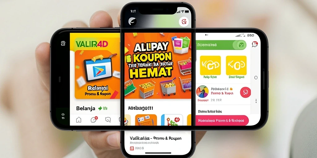 Screenshot antarmuka VALIR4D yang menunjukkan berbagai kupon dan promo.