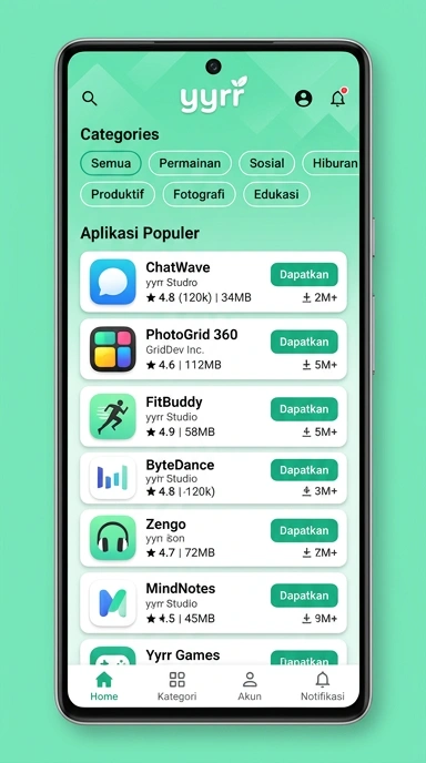 yyrr - Indeks Aplikasi Populer dan Kanal Uji Terbaik