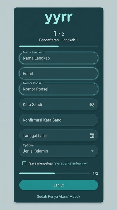 Panduan Mendaftar Akun yyrr untuk Pengguna Android